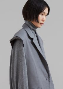 Senol Blazer Vest - Grey sold by Frankie Shop