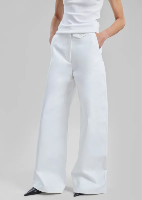 Sportmax Febo Pants - Optical White sold by Frankie Shop