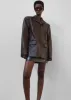 Alessandra Faux Leather Blazer - Brown sold by Frankie Shop