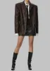 Alessandra Faux Leather Blazer - Brown sold by Frankie Shop