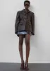 Alessandra Faux Leather Blazer - Brown sold by Frankie Shop
