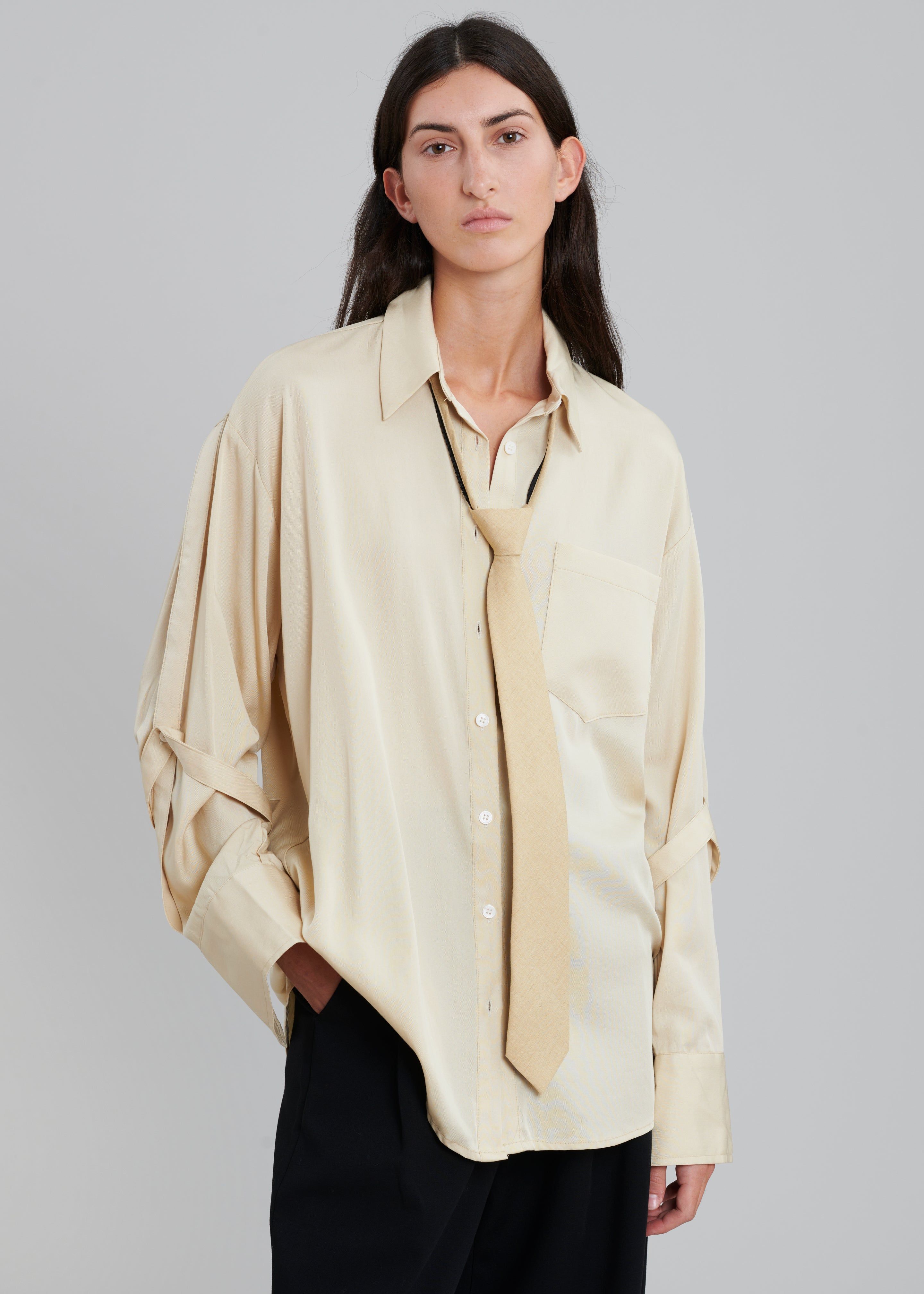 Helena Necktie - Beige sold by Frankie Shop product image thumbnail 5