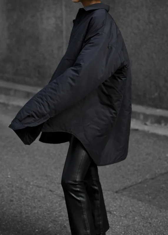 Maine Padded Shirt Jacket - Black made by Frankie Shop