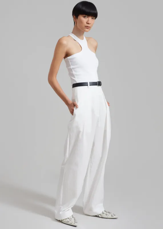 Róhe Shaped Rib Top - White sold by Frankie Shop