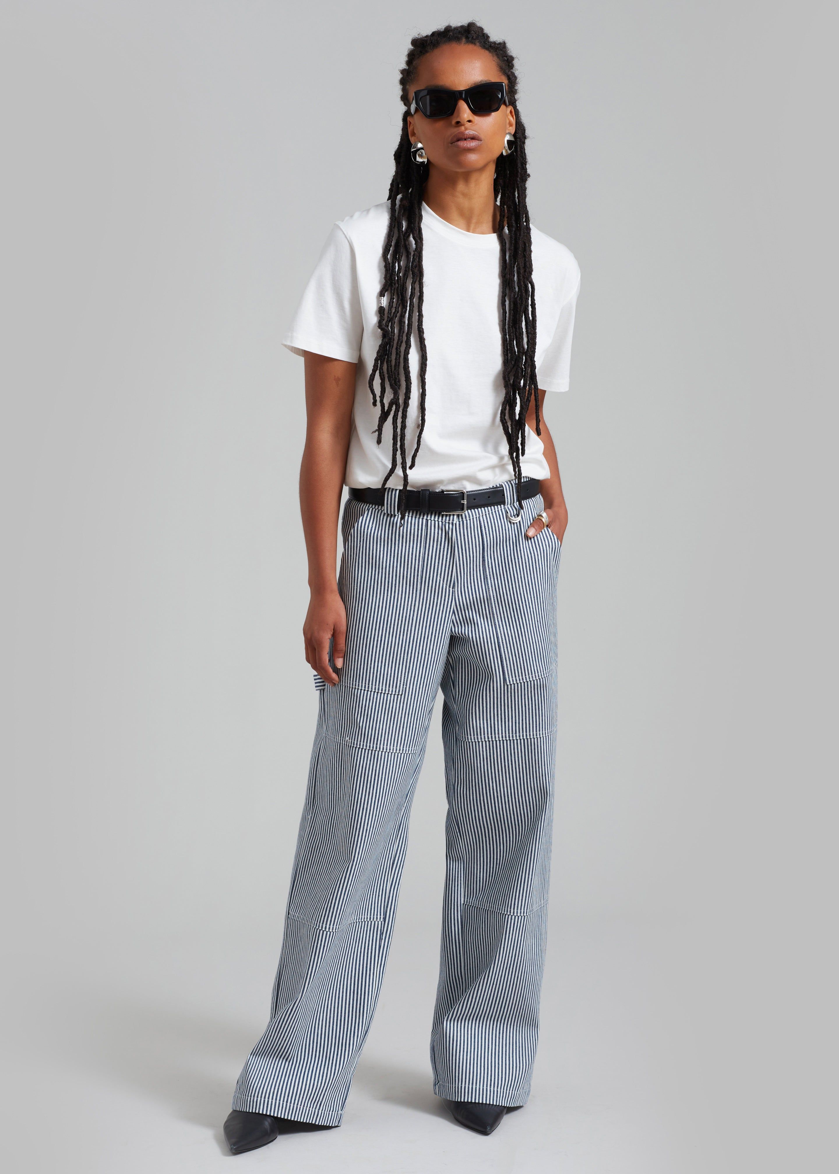 Kendall Pants - Blue Stripe sold by Frankie Shop product image thumbnail 4