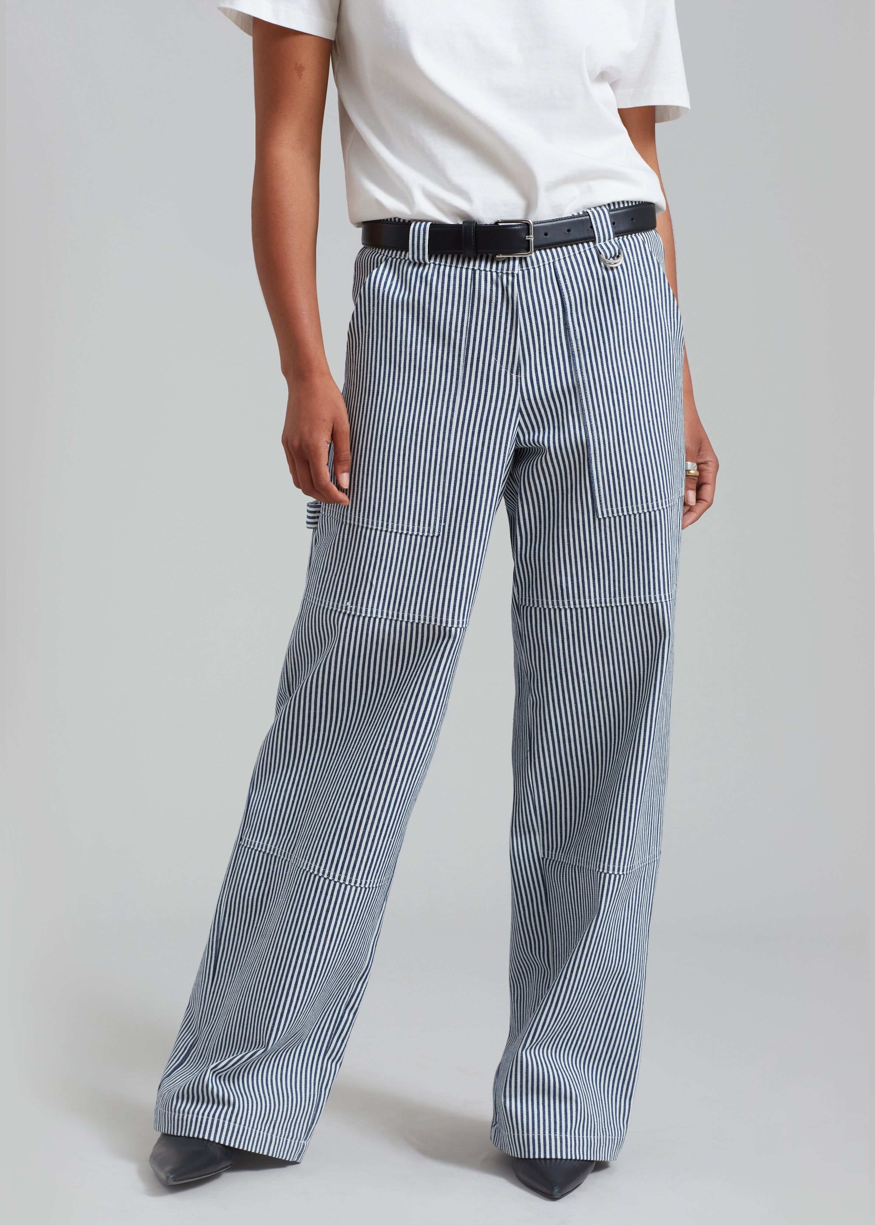 Kendall Pants - Blue Stripe sold by Frankie Shop product image thumbnail 2