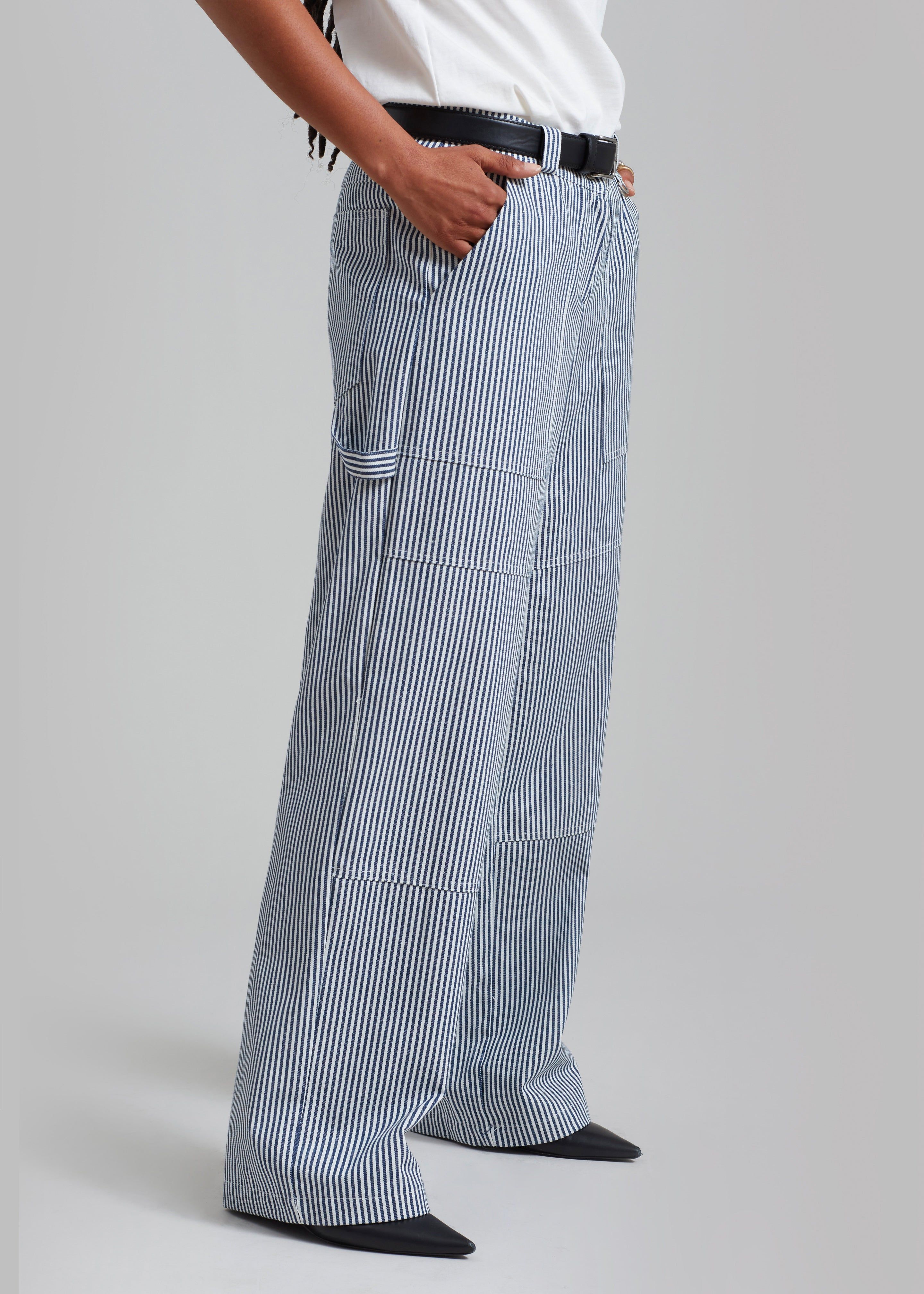 Kendall Pants - Blue Stripe sold by Frankie Shop product image thumbnail 5