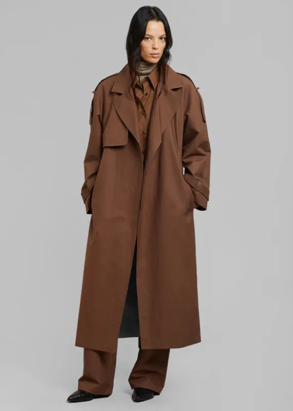 Suzanne Trench Coat - Brown sold by Frankie Shop