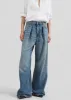 Haikure Candy Pleated Wide Leg Jeans - Blue Tencel sold by Frankie Shop