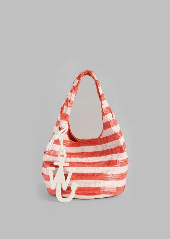 JW Anderson Mini Sequin Shopper - Orange/White sold by Frankie Shop