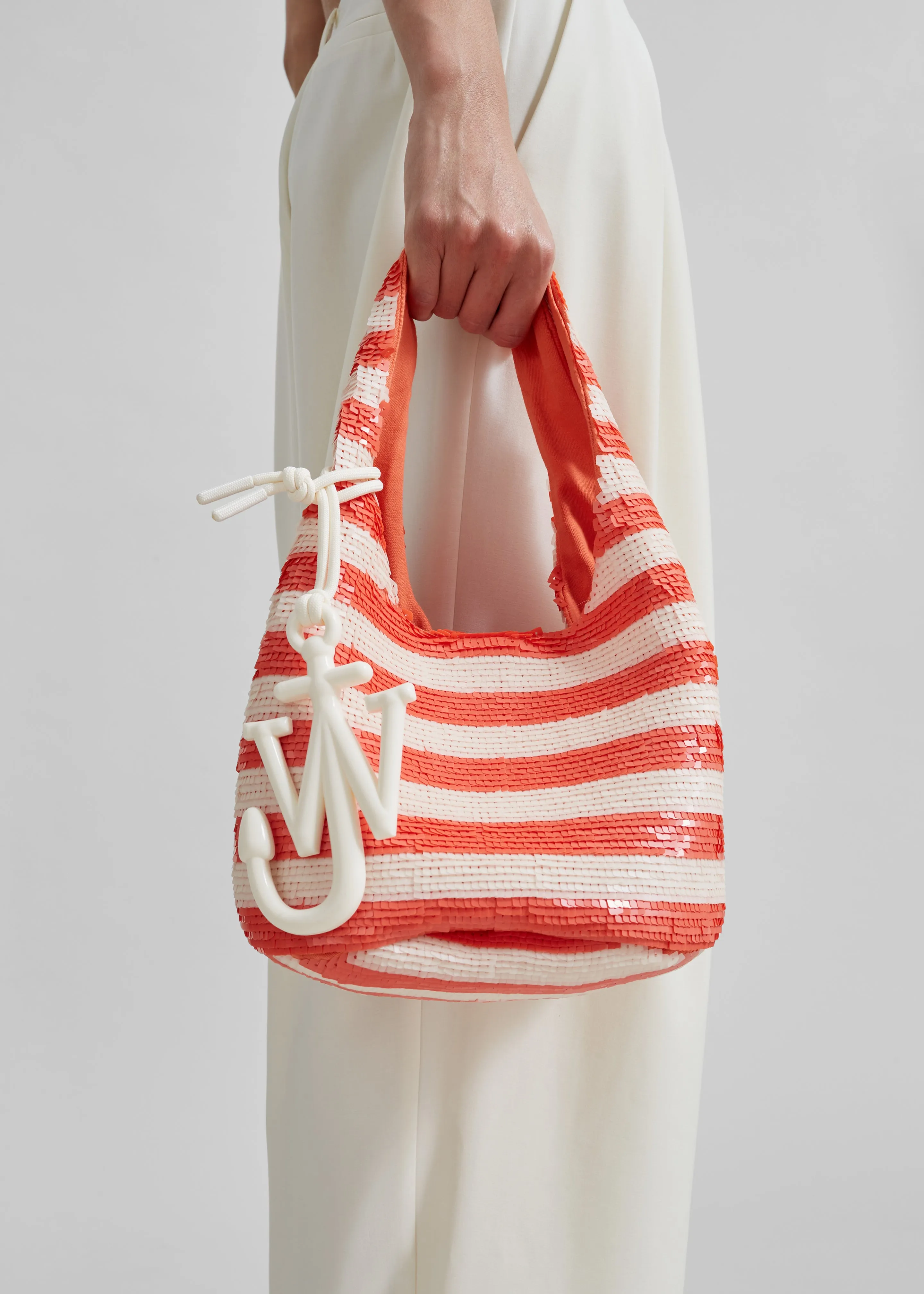 JW Anderson Mini Sequin Shopper - Orange/White sold by Frankie Shop product image thumbnail 5
