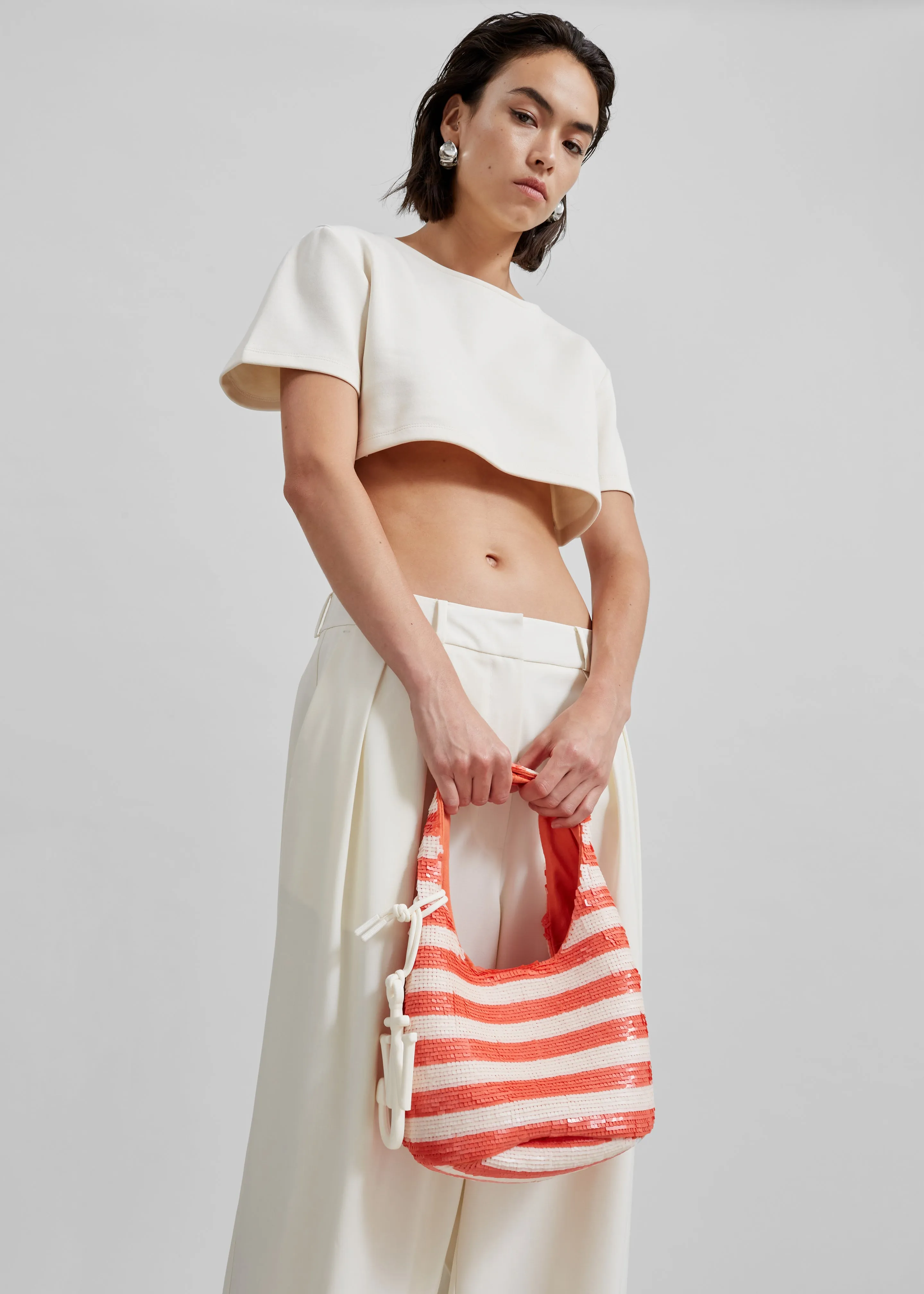 JW Anderson Mini Sequin Shopper - Orange/White sold by Frankie Shop product image thumbnail 3