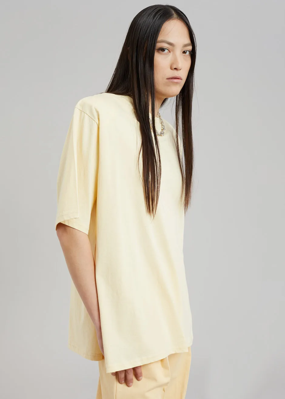 Kusa Slit Tee - Pale Yellow sold by Frankie Shop