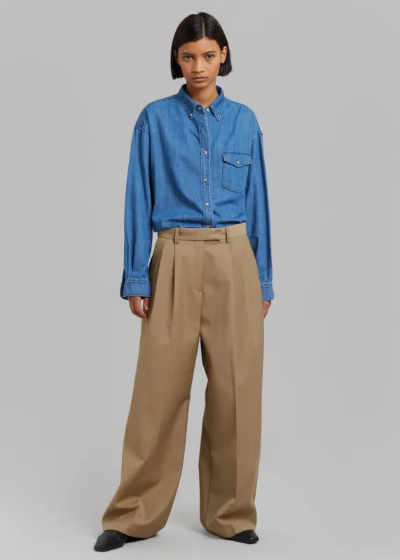Opp Suit Pants - Taupe sold by Frankie Shop