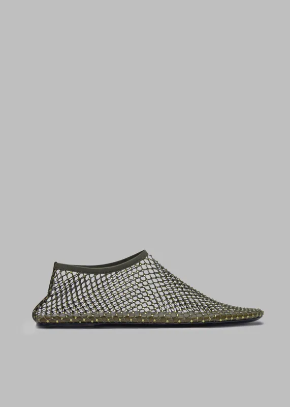 Christopher Esber Minette Flats - Olive made by Christopher Esber