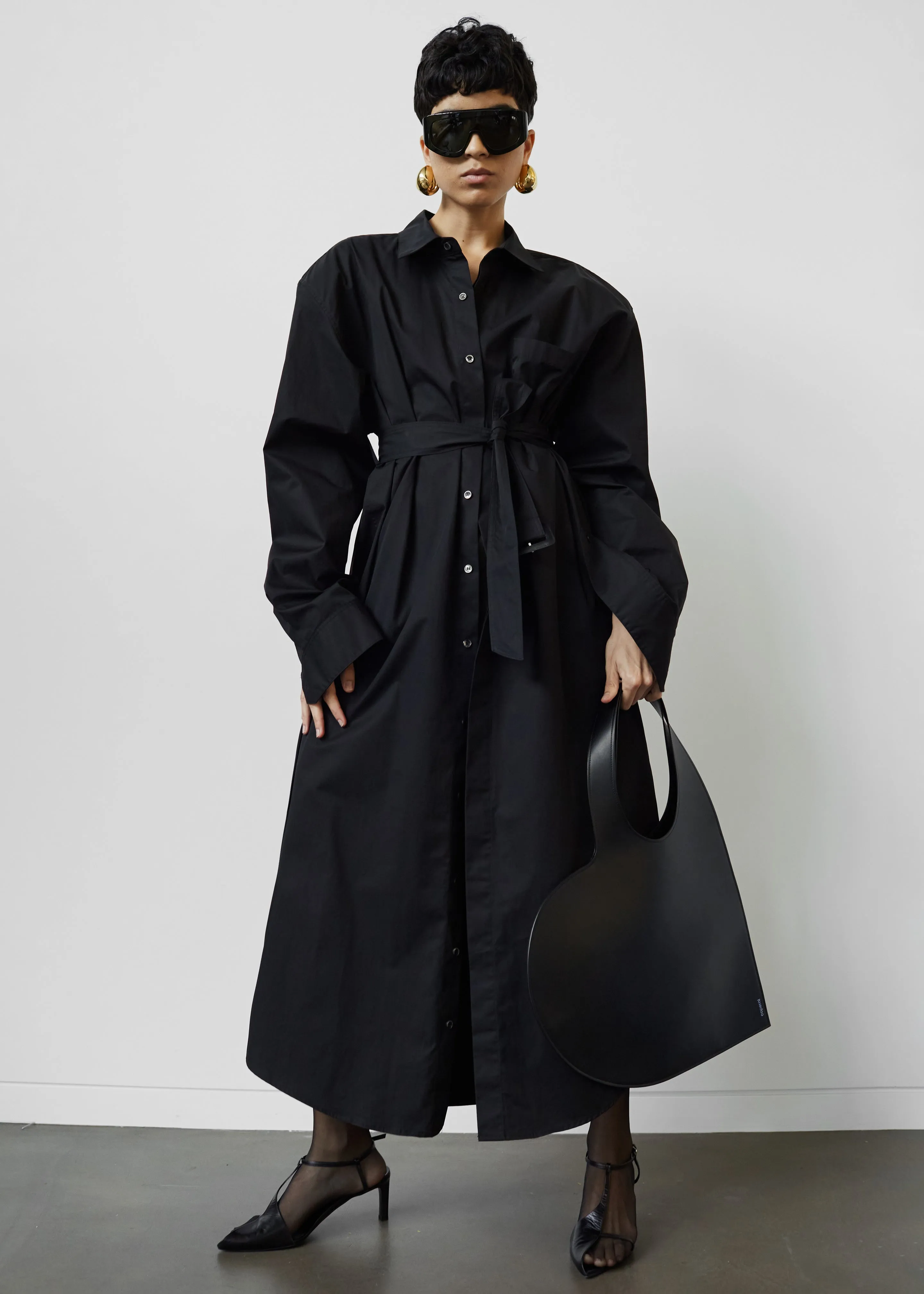Louisa Trench Dress - Black sold by Frankie Shop