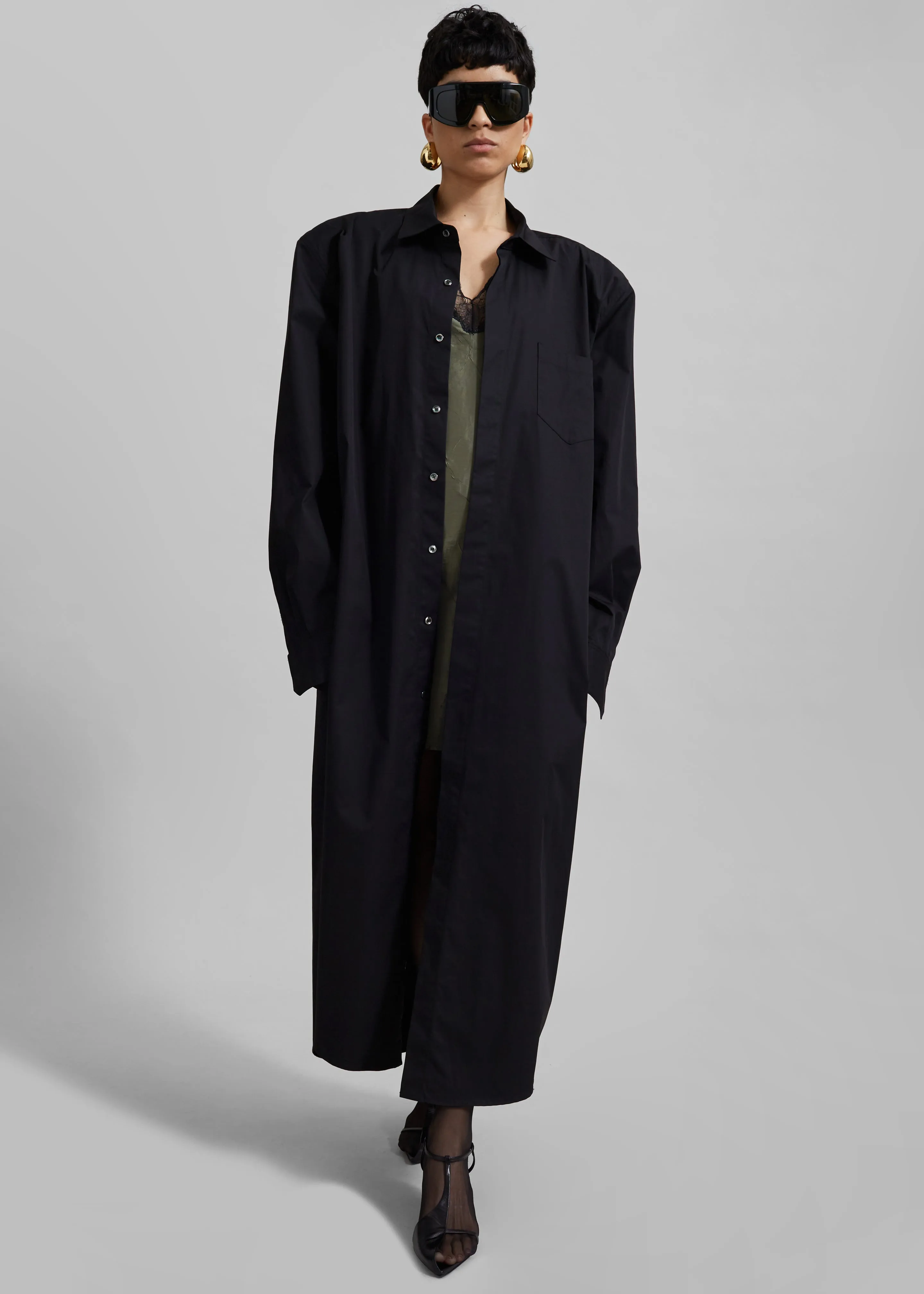 Louisa Trench Dress - Black sold by Frankie Shop product image thumbnail 3