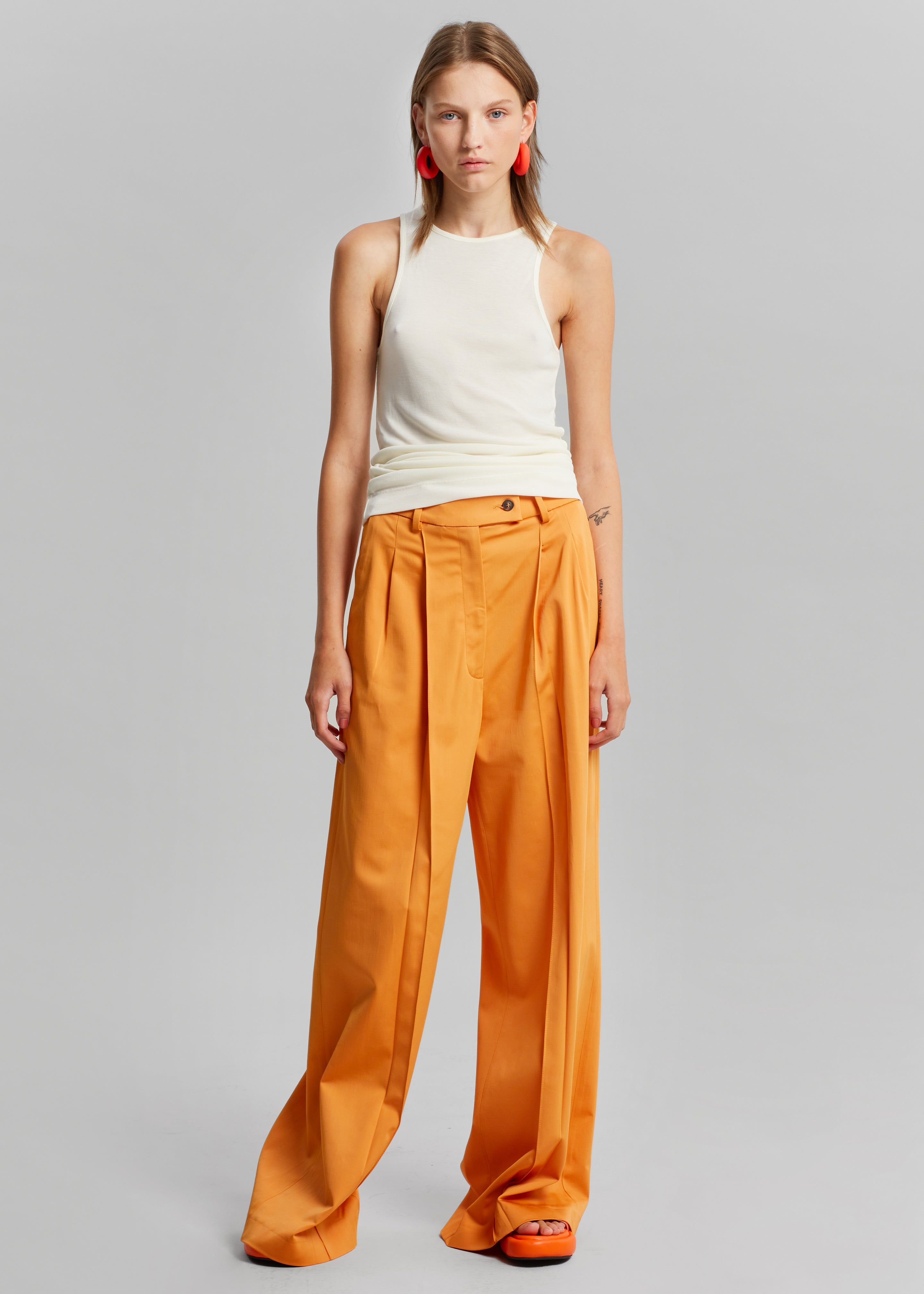 Loulou Studio Lehen Wide Pants - Orange sold by Frankie Shop