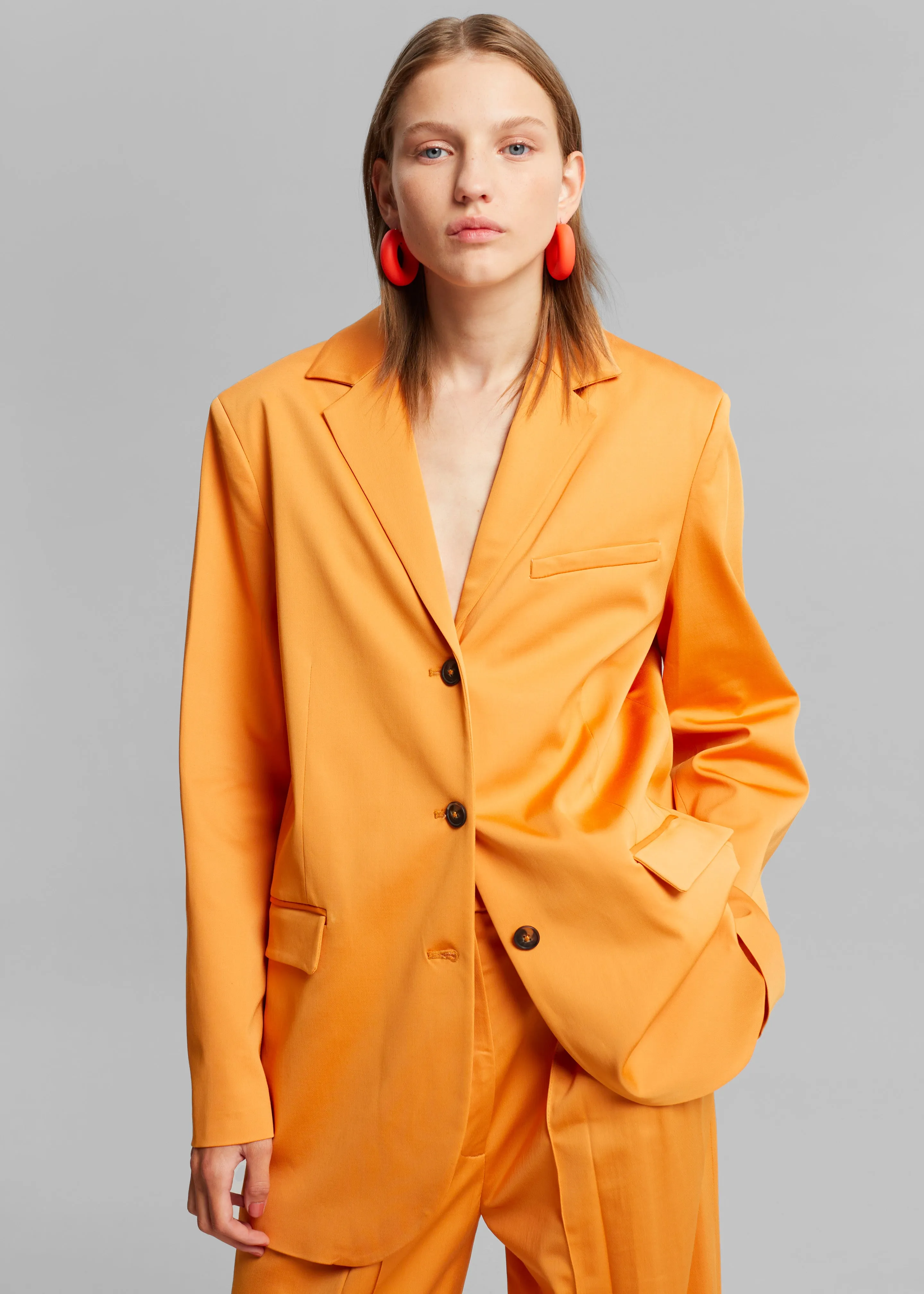 Loulou Studio Sund Blazer - Orange sold by Frankie Shop