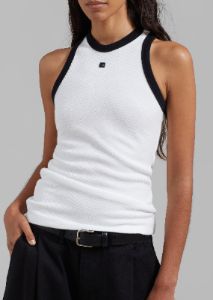 Low Classic Classic Rib Sleeveless Top - White sold by Frankie Shop