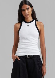 Low Classic Classic Rib Sleeveless Top - White sold by Frankie Shop