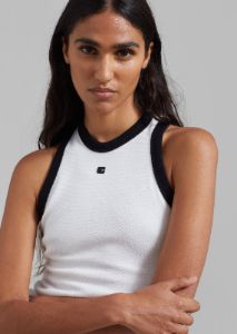 Low Classic Classic Rib Sleeveless Top - White sold by Frankie Shop