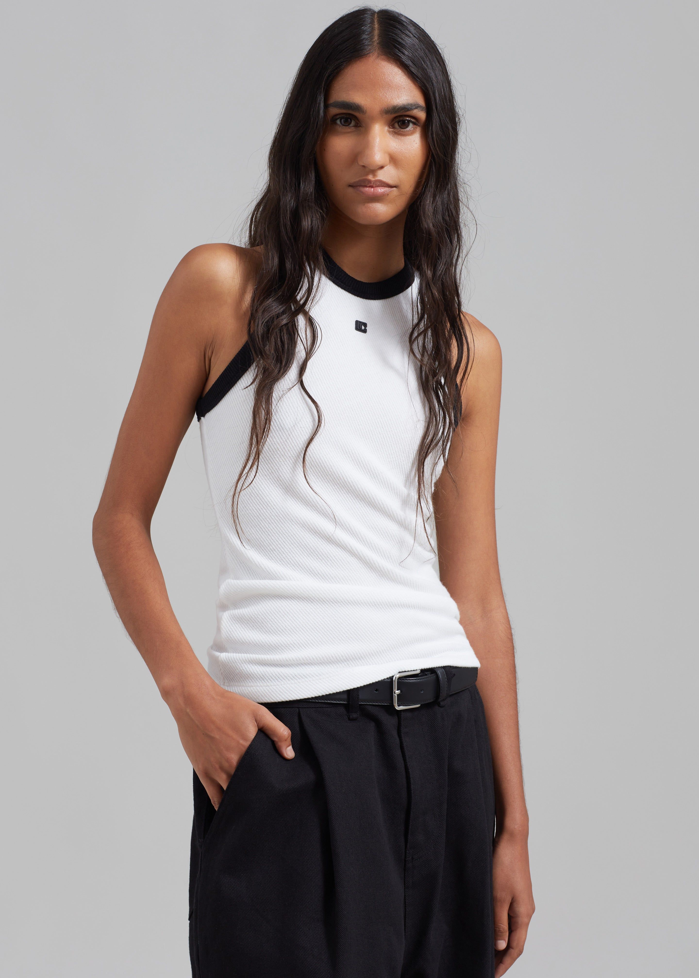 Low Classic Classic Rib Sleeveless Top - White sold by Frankie Shop