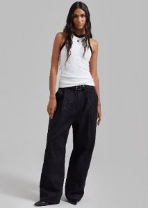 Low Classic Classic Rib Sleeveless Top - White sold by Frankie Shop