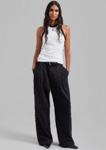 Low Classic Classic Rib Sleeveless Top - White sold by Frankie Shop