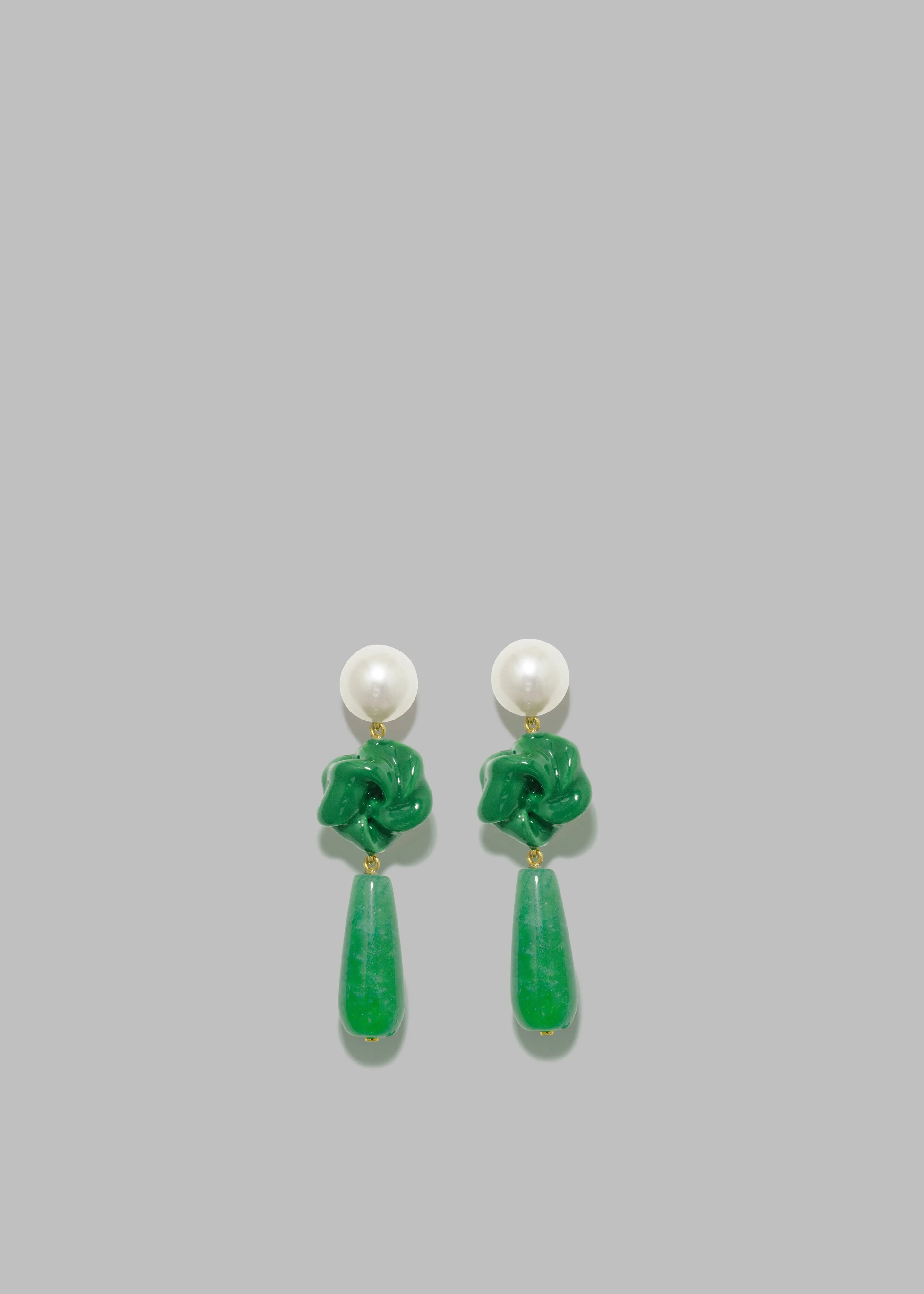 Completedworks The Depths of Time Earrings - Pearl/Green Chalcedony sold by Frankie Shop