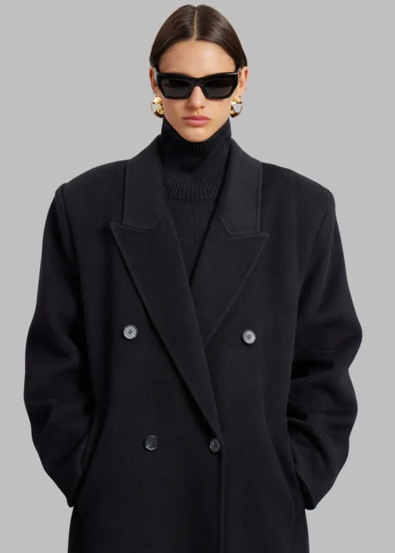 Gaia Double Breasted Coat - Black sold by Frankie Shop