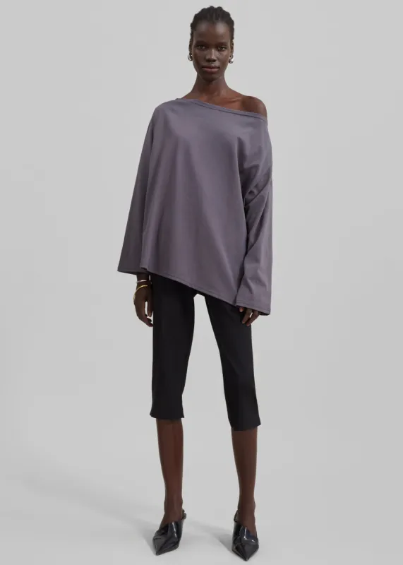 Apollo Long Sleeve Tee - Charcoal sold by Frankie Shop