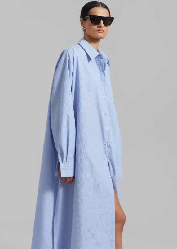 Avery Shirt Dress - Blue Stripe sold by Frankie Shop