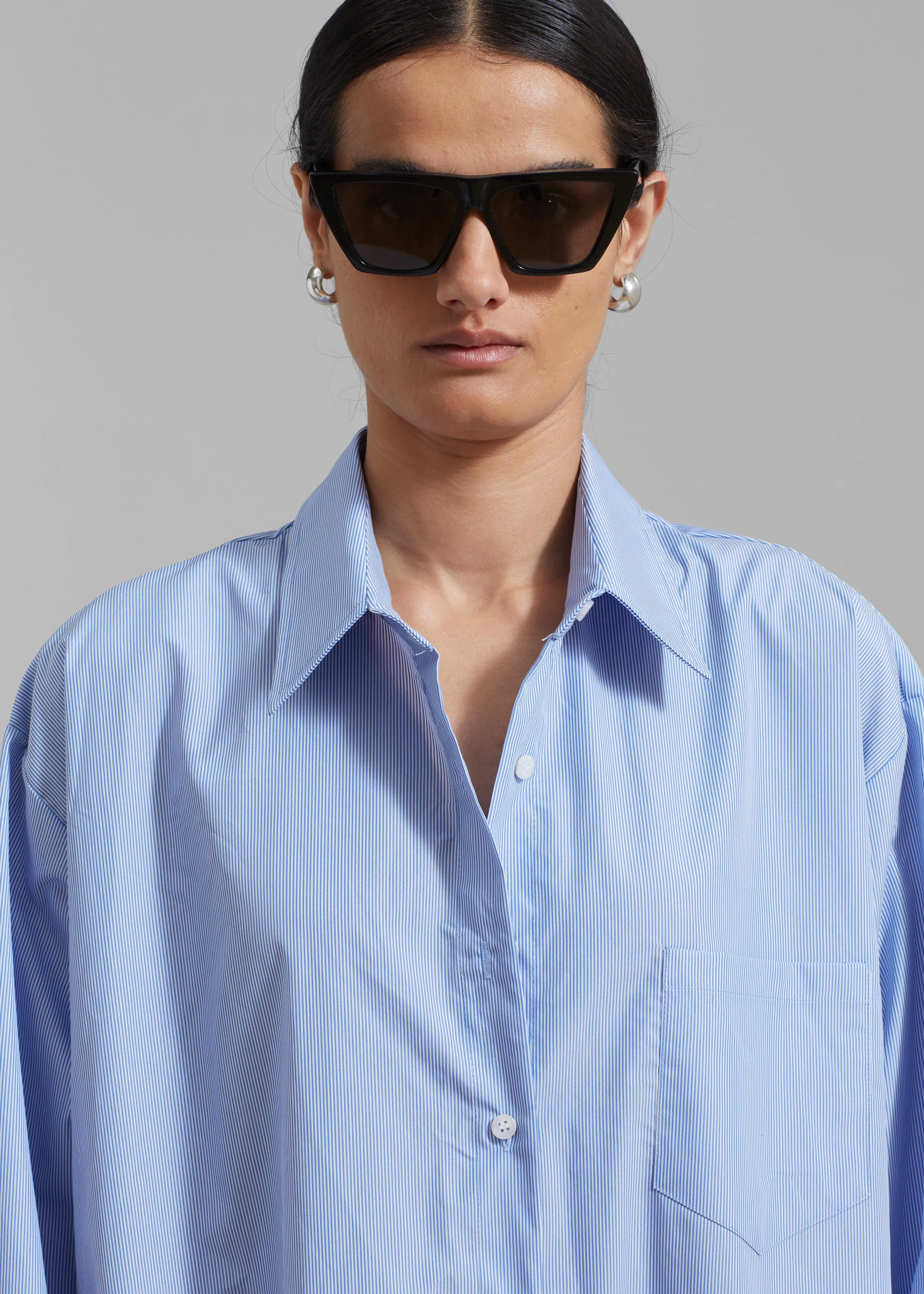Avery Shirt Dress - Blue Stripe sold by Frankie Shop product image thumbnail 4