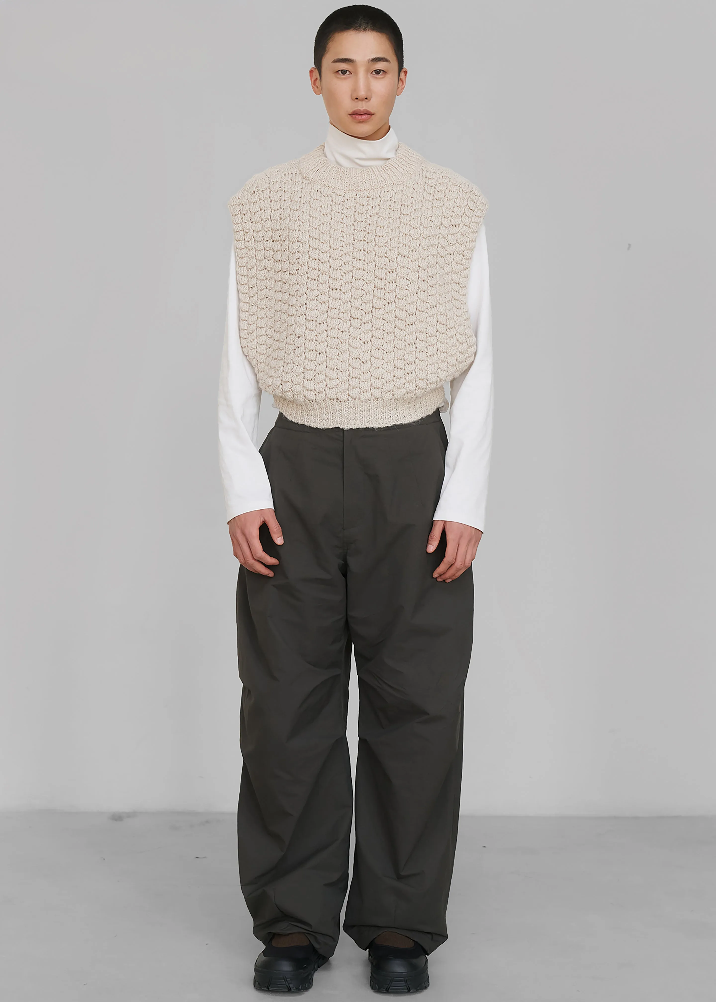 Amomento High Neck Crop Vest - Beige sold by Frankie Shop product image thumbnail 3