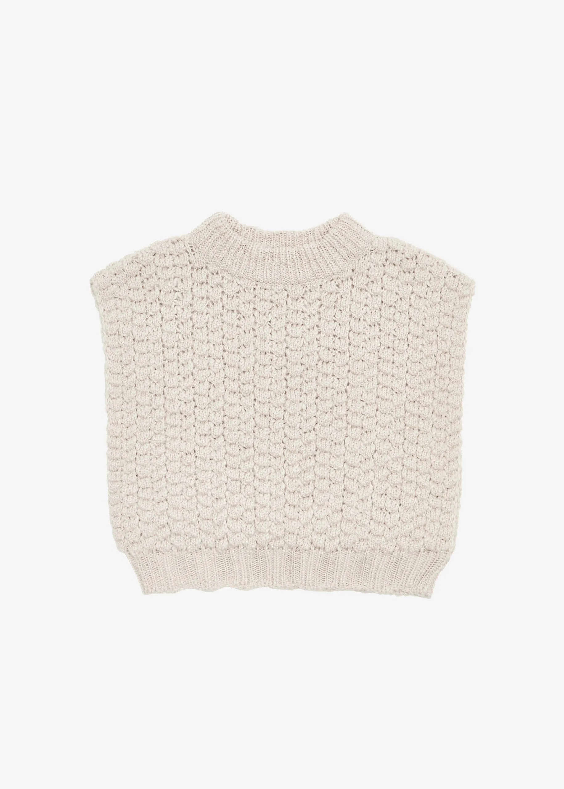 Amomento High Neck Crop Vest - Beige sold by Frankie Shop product image thumbnail 4
