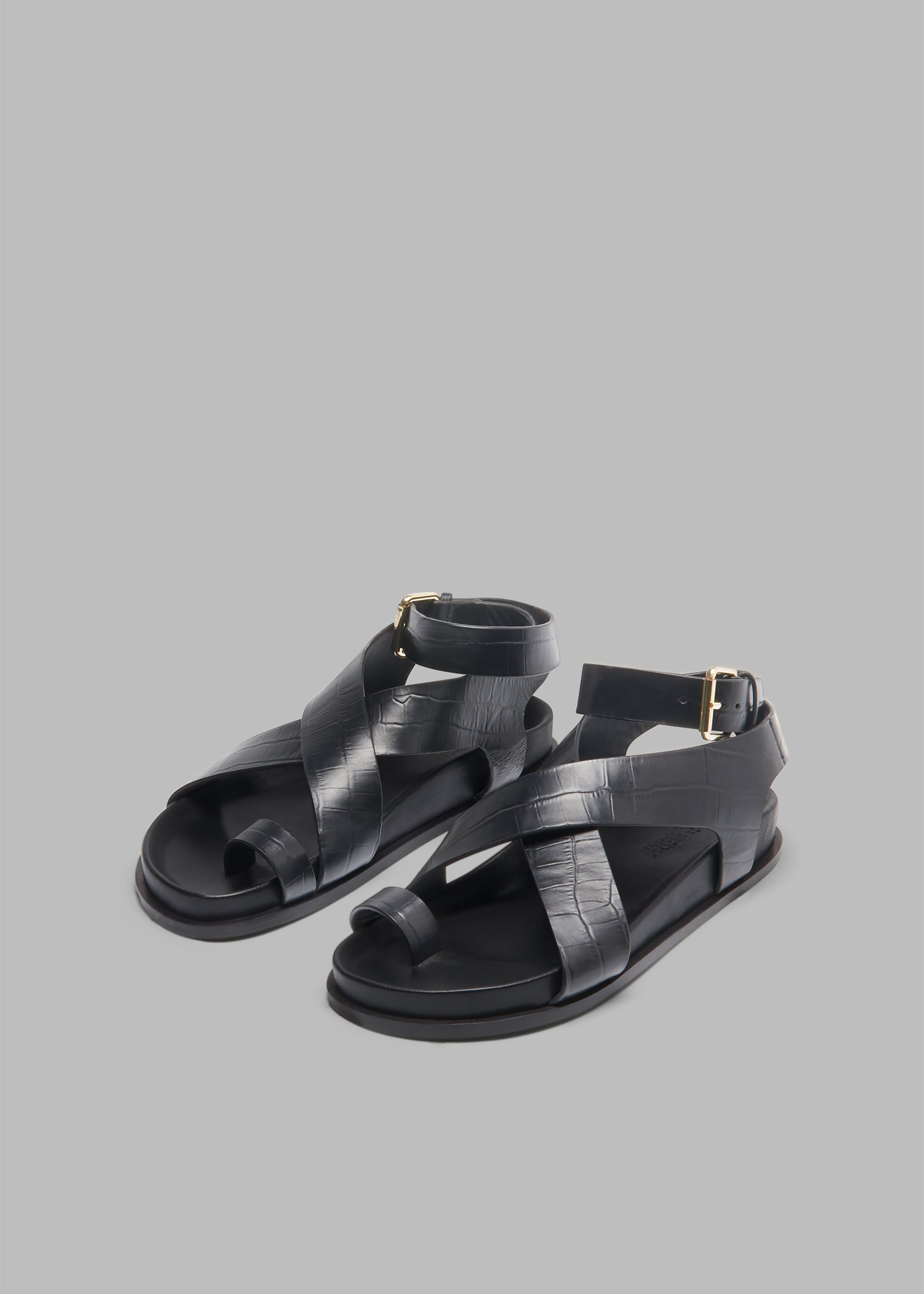 A.Emery Jalen Sandal - Black Croc sold by Frankie Shop