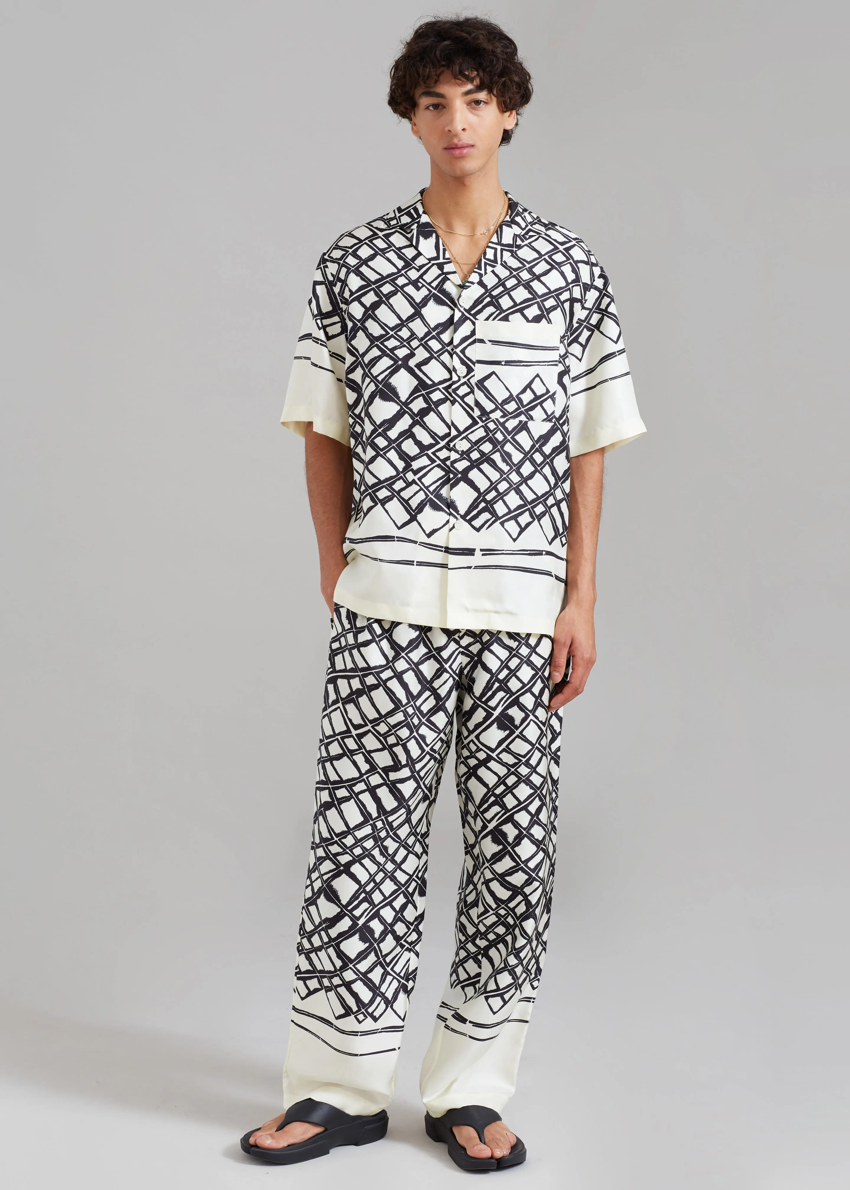 Róhe Unisex Silk Labyrinth Pants - Labyrinth sold by Frankie Shop product image thumbnail 3