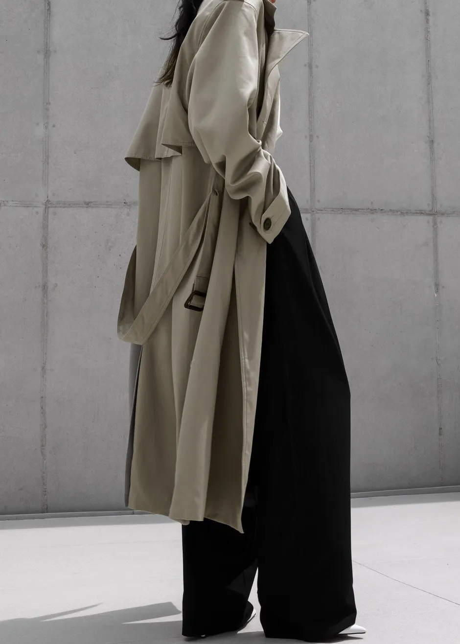 Eugene Trench Coat - Pale Khaki sold by Frankie Shop product image thumbnail 4