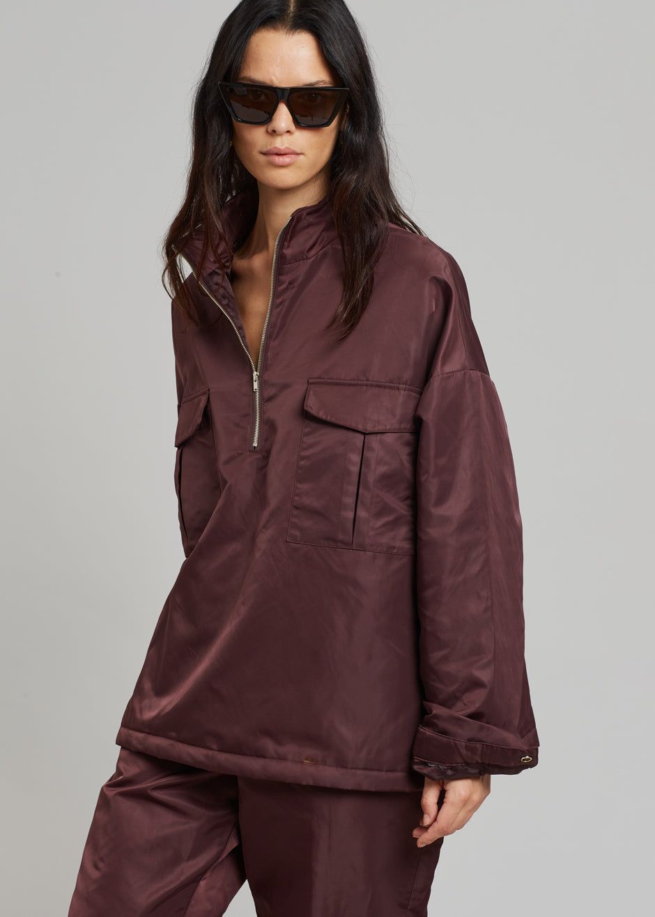 Kevin Anorak Jacket - Burgundy sold by Frankie Shop