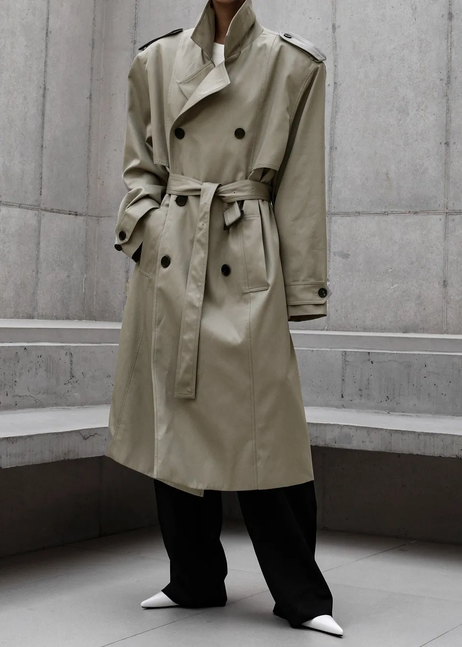 Eugene Trench Coat - Pale Khaki sold by Frankie Shop product image thumbnail 2