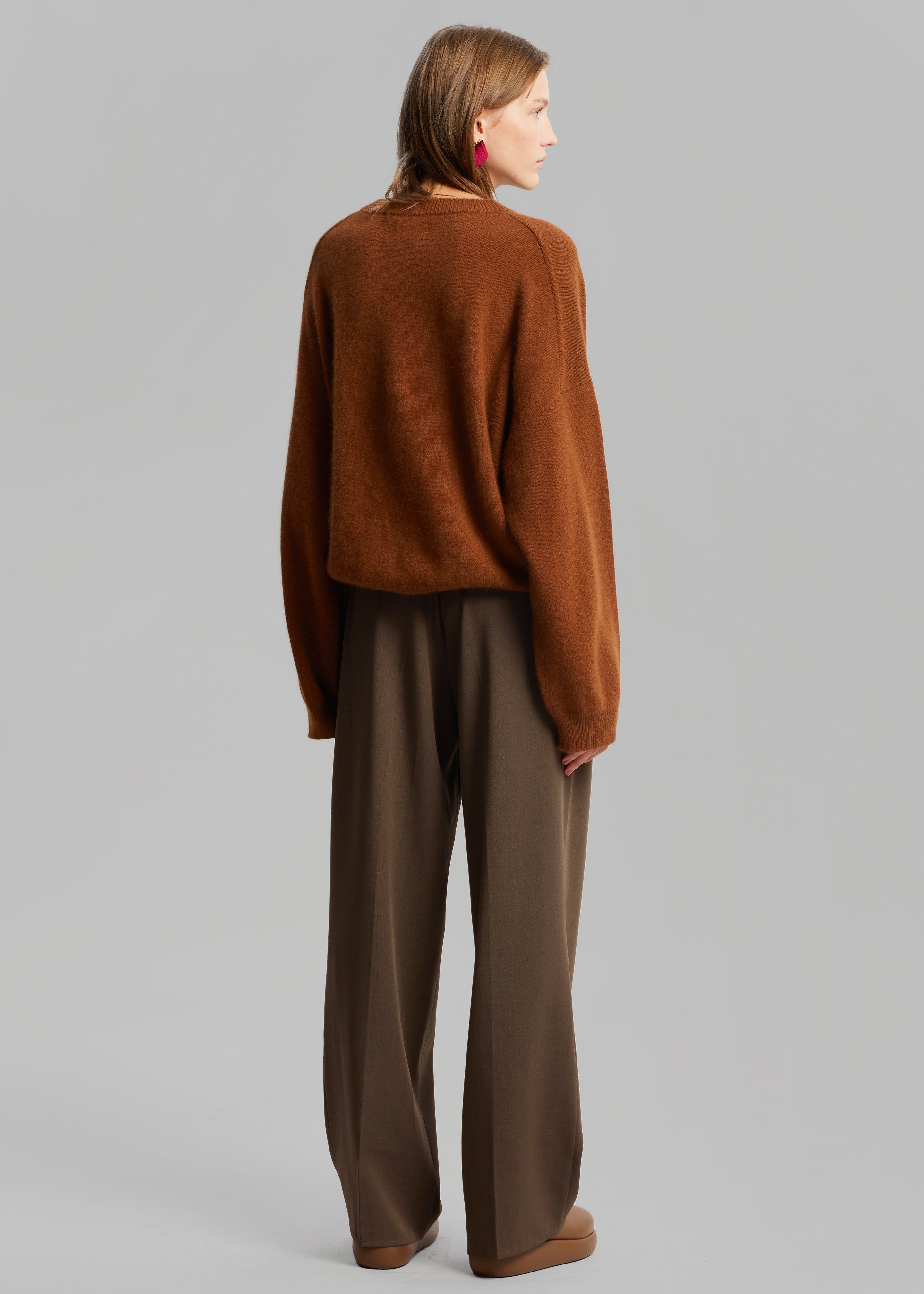 Dawn Button Slack Trousers - Khaki Brown sold by Frankie Shop product image thumbnail 7