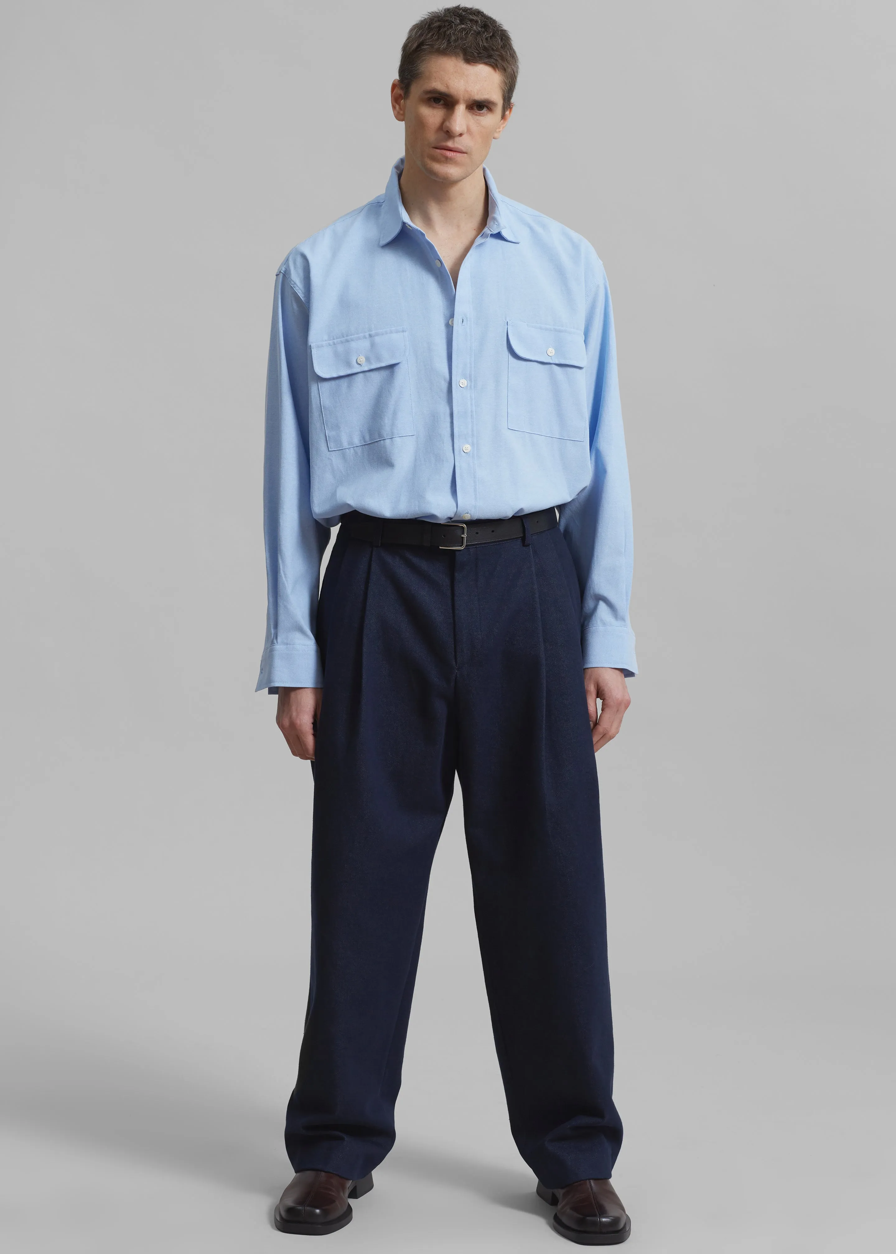 Alexander Button Up Shirt - Blue sold by Frankie Shop product image thumbnail 4