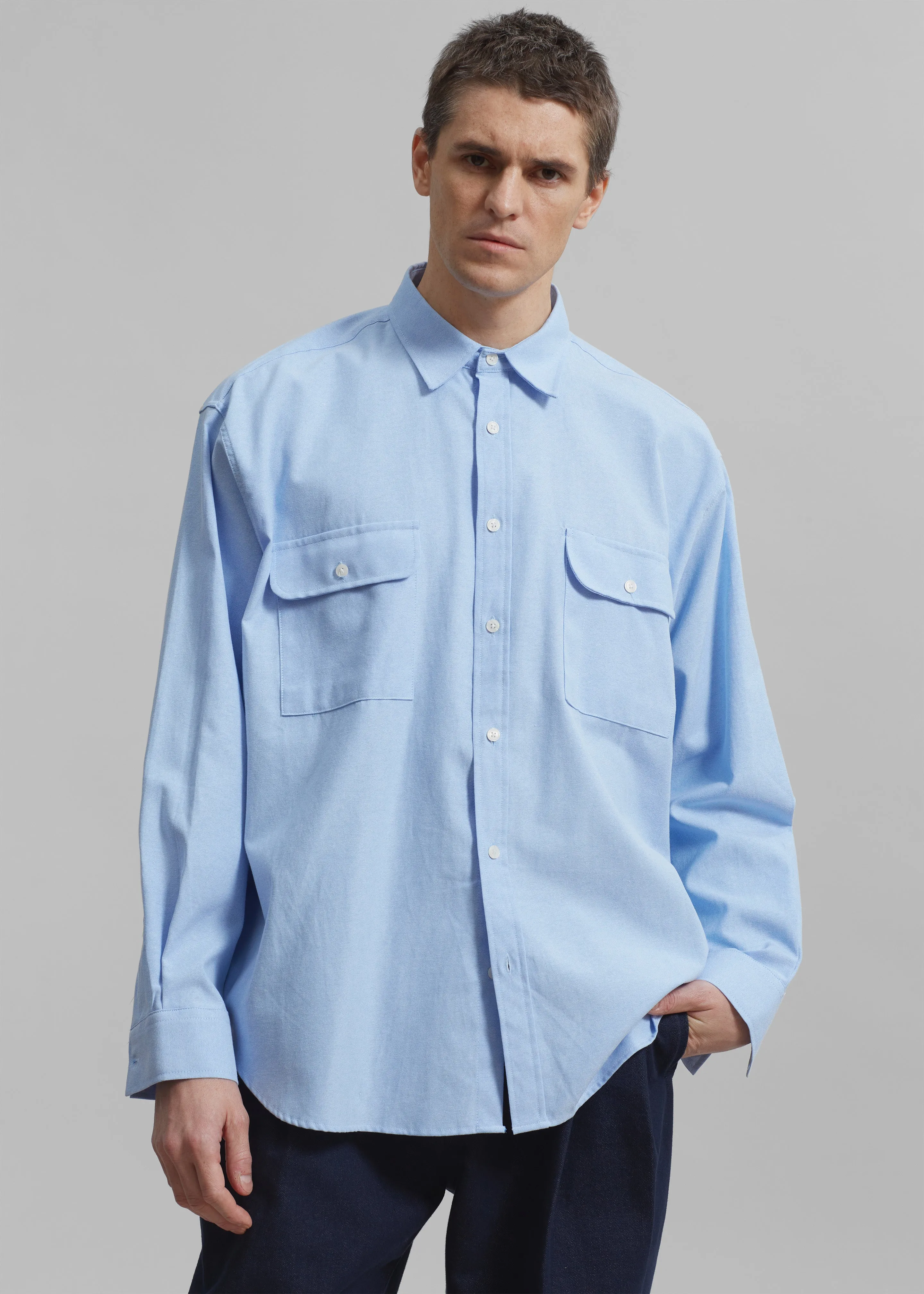 Alexander Button Up Shirt - Blue sold by Frankie Shop product image thumbnail 5