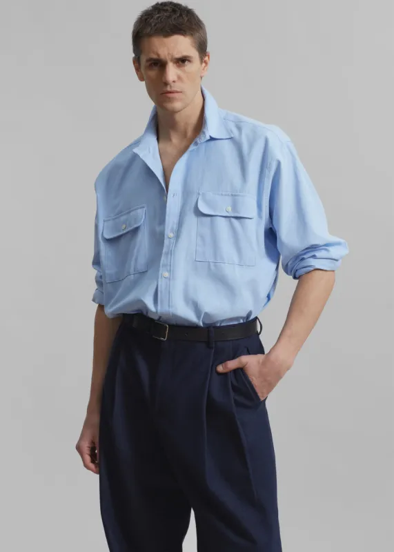 Alexander Button Up Shirt - Blue sold by Frankie Shop