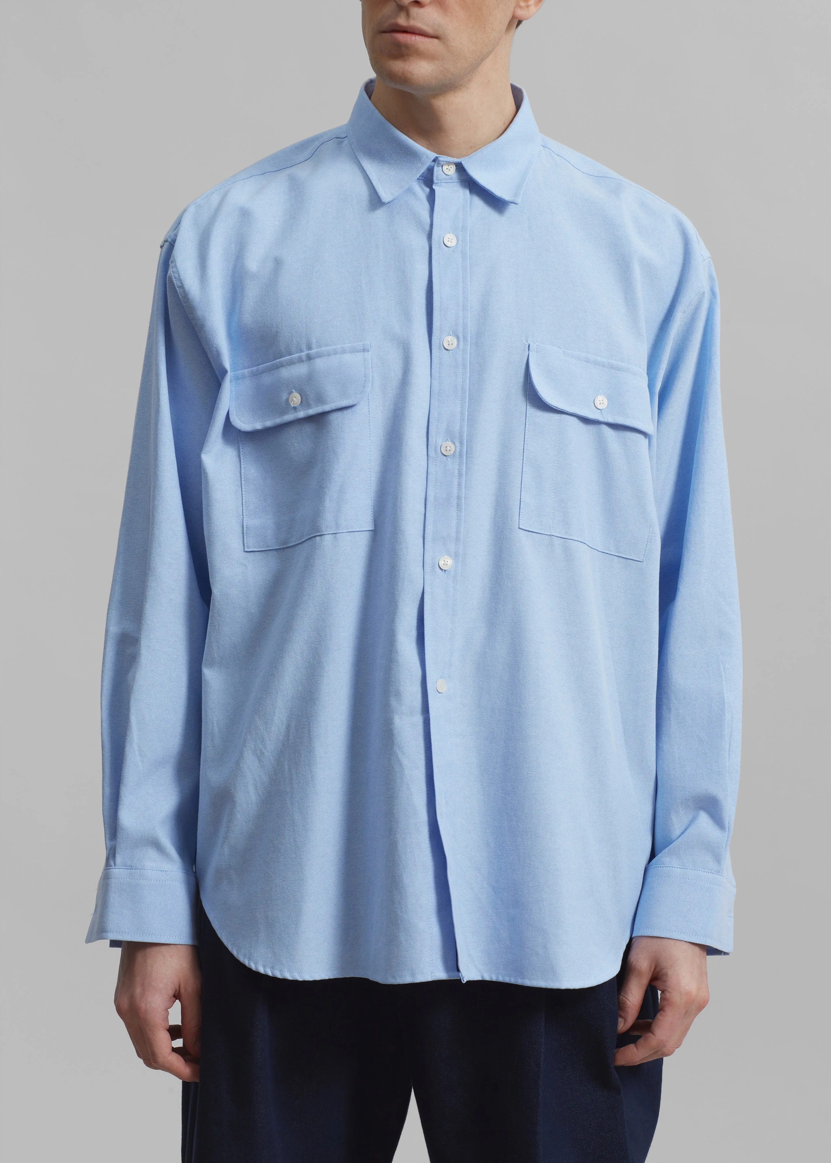 Alexander Button Up Shirt - Blue sold by Frankie Shop product image thumbnail 3