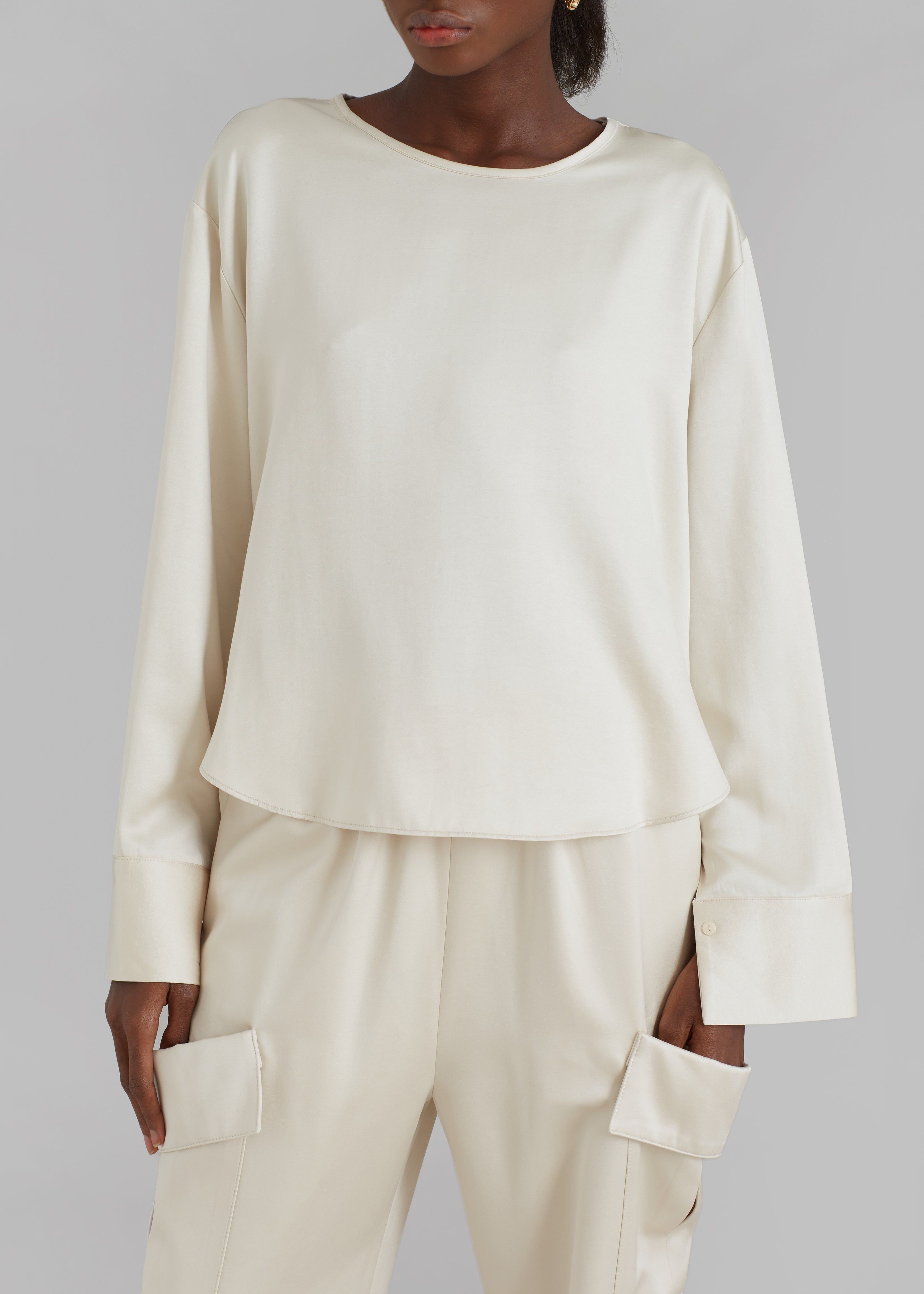 Kemp Silky Blouse - Cream sold by Frankie Shop product image thumbnail 2