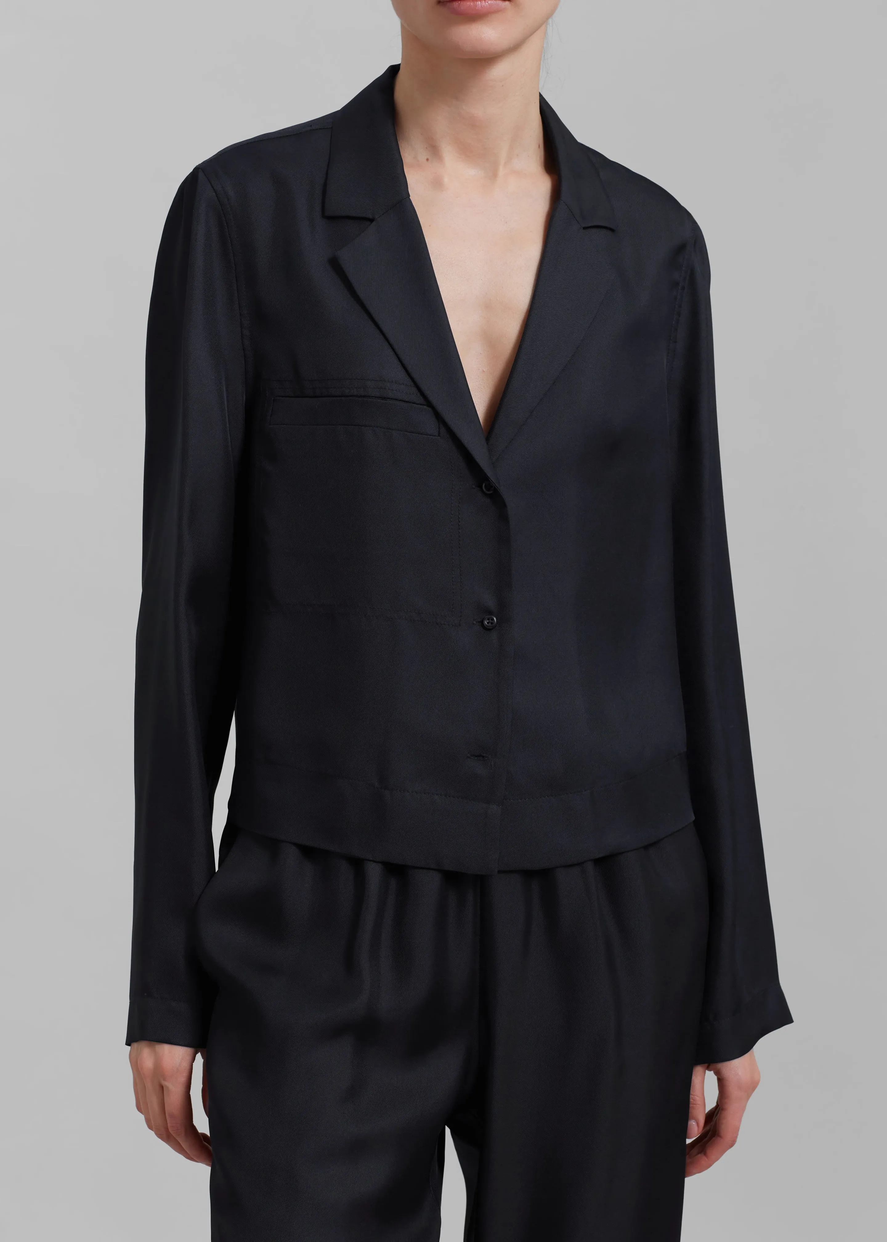 Loulou Studio Aloma Shirt - Black sold by Frankie Shop product image thumbnail 2