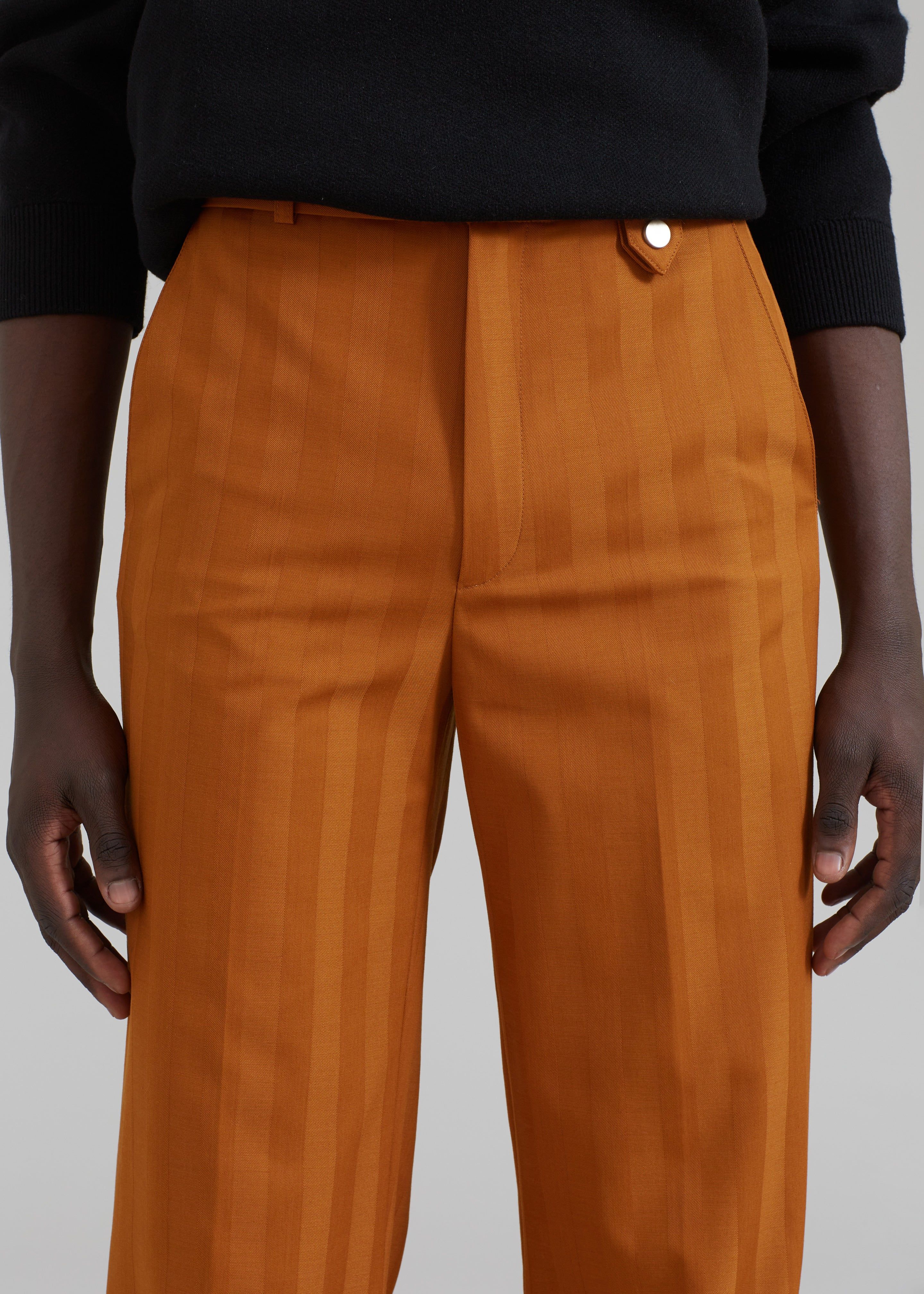EGONLab Mega Flared Pants - Orange Stripes Wool sold by Frankie Shop product image thumbnail 3
