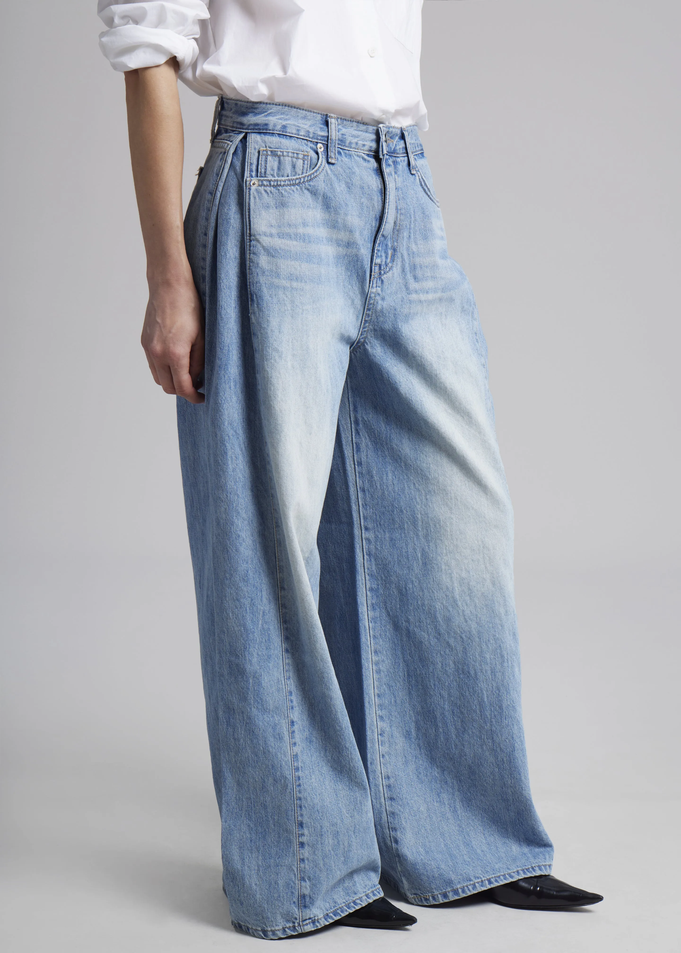 Oakley Wide Leg Jeans - Blue Wash sold by Frankie Shop product image thumbnail 4